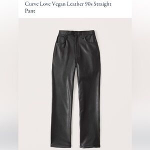 Abercrombie & Fitch Shiny Black Leather Pants